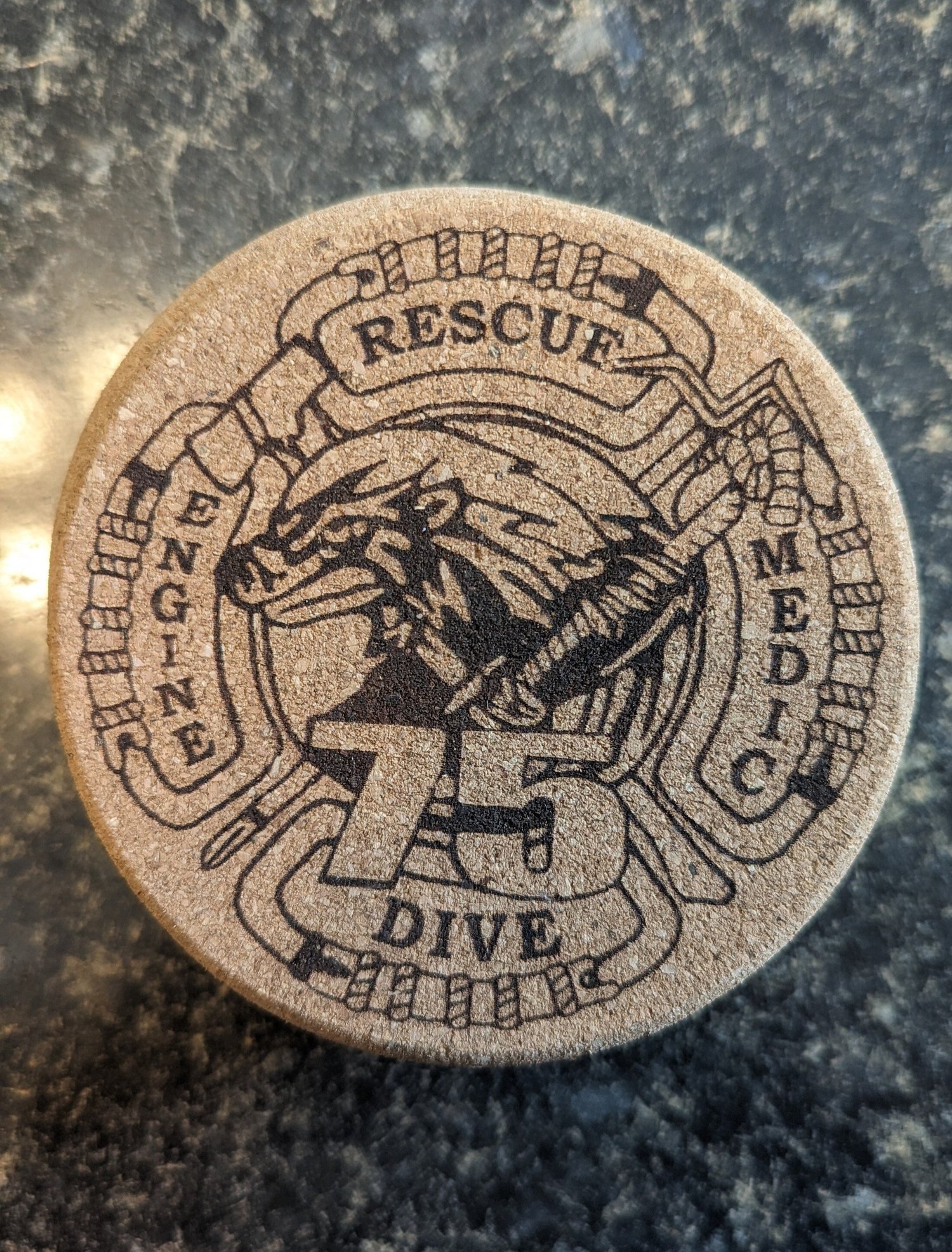 Custom engraved cork coasters – additional product view 2