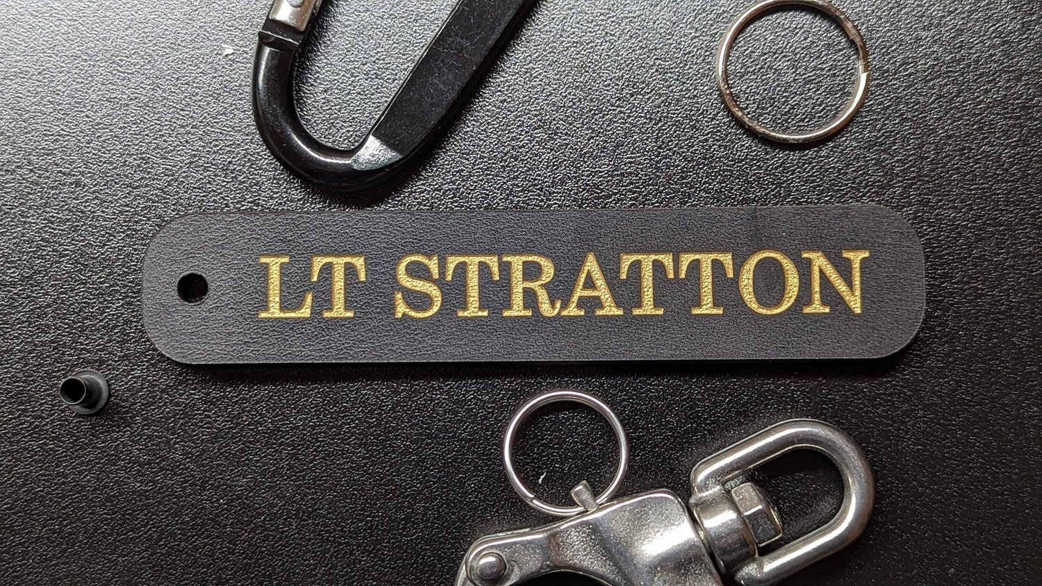 Custom leather replacement pull tab and firefighter keychain – additional product view 2