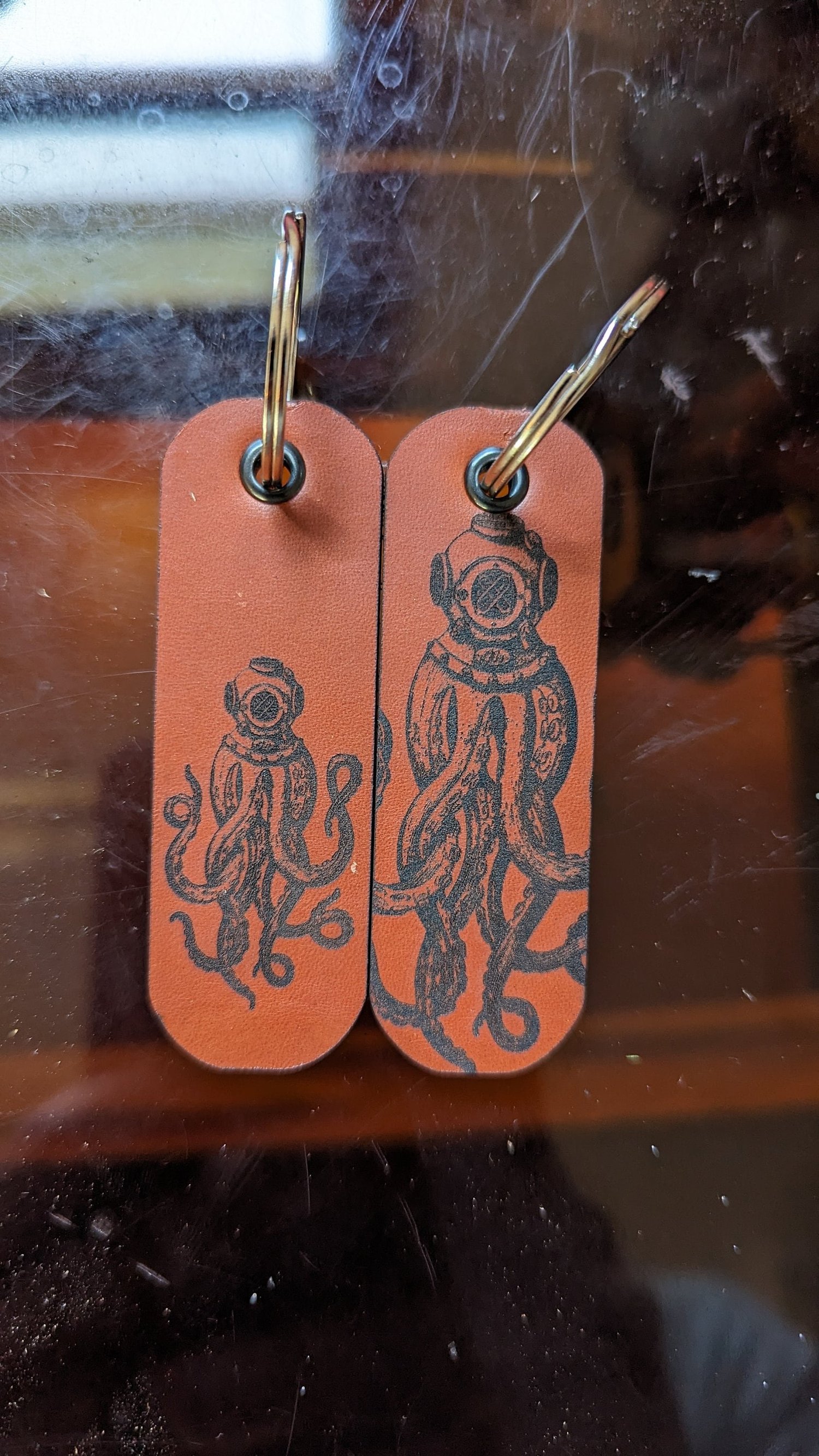 Custom leather replacement pull tab and firefighter keychain – additional product view 5