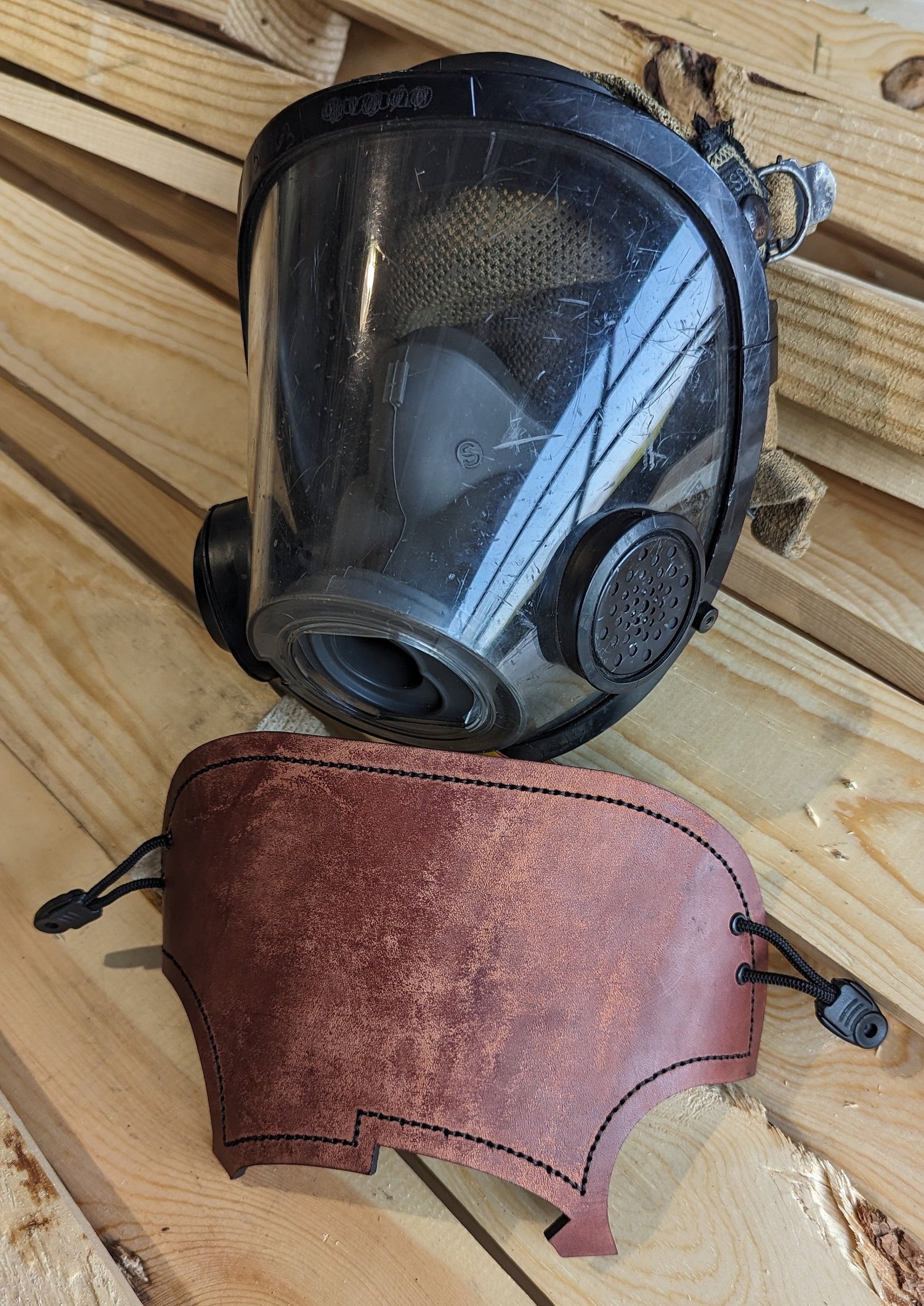 Personalized leather Scott AV-3000 mask cover – additional product view 3