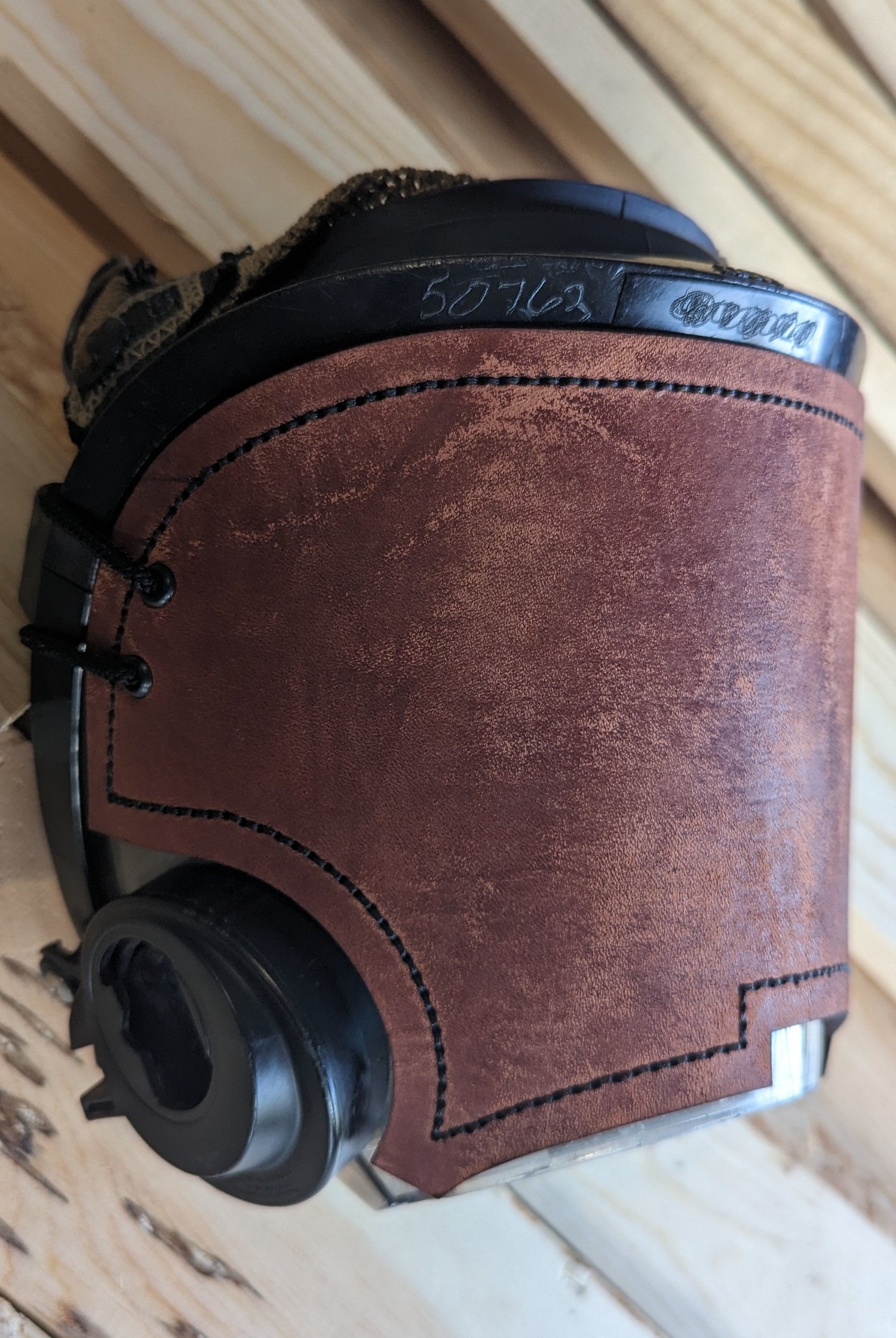Personalized leather Scott AV-3000 mask cover – additional product view 4