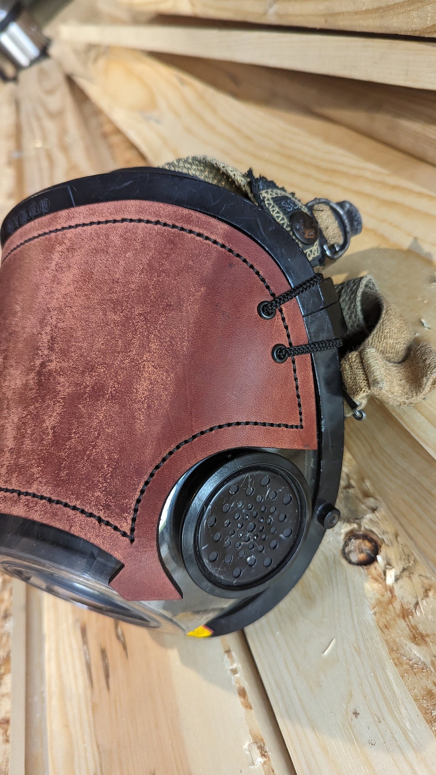 Personalized leather Scott AV-3000 mask cover – additional product view 6