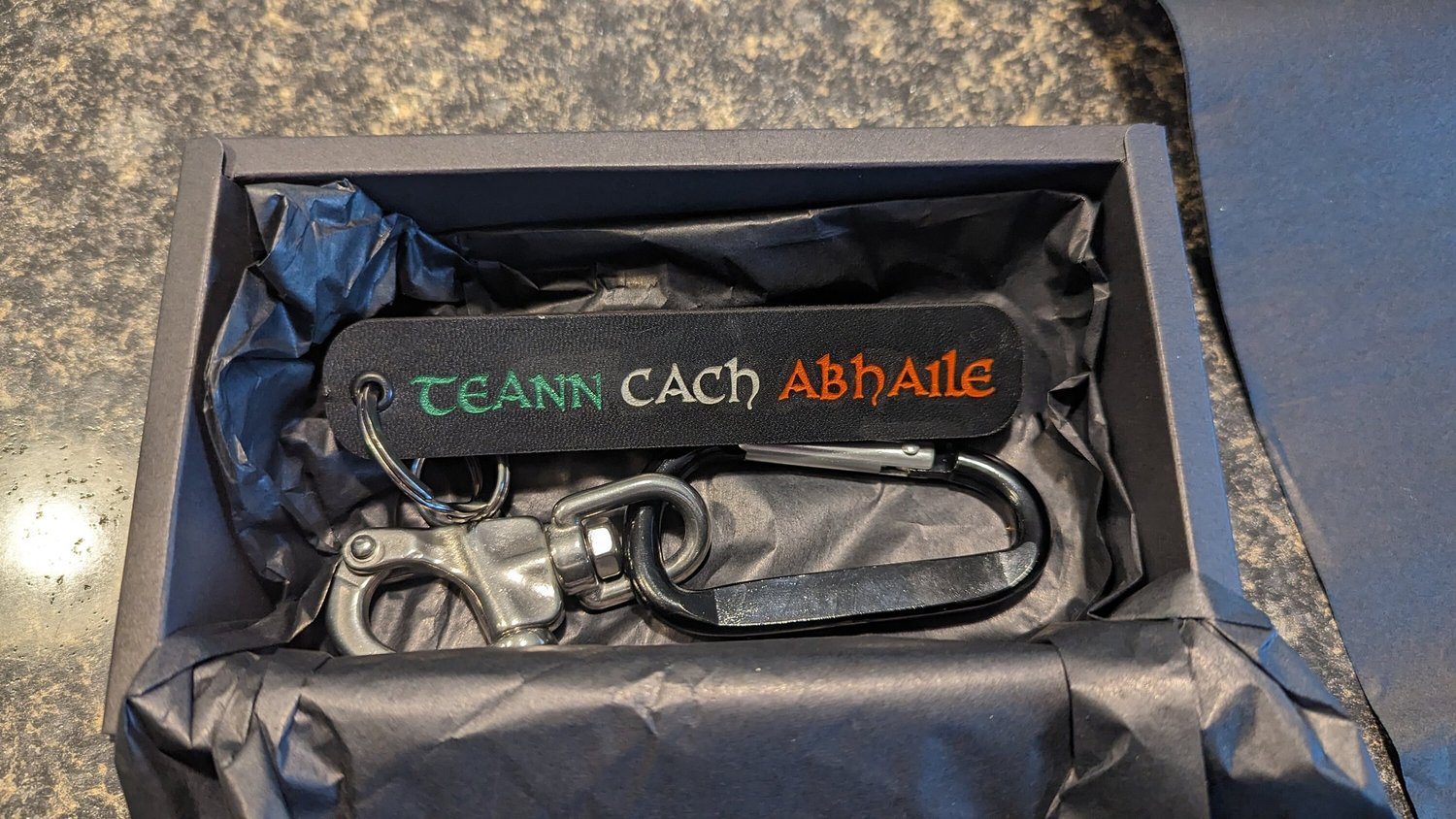 Personalized leather SCBA mask holder quick-release pull tab – additional product view 7